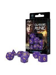 Classic Runic Dice Set - Purple & Yellow (7ct)